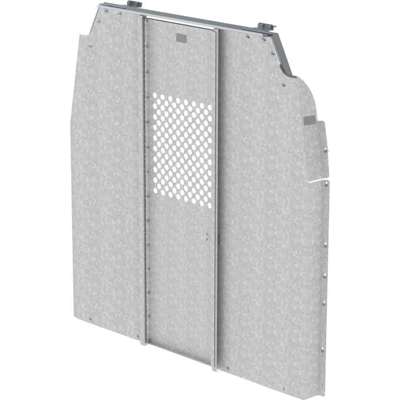 Ranger Design Steel Straight Door Partition for Ford Transit Mid Roof 130" & 148" Wheelbase - Swing Door w/ Perforated Window Model C30-FTM