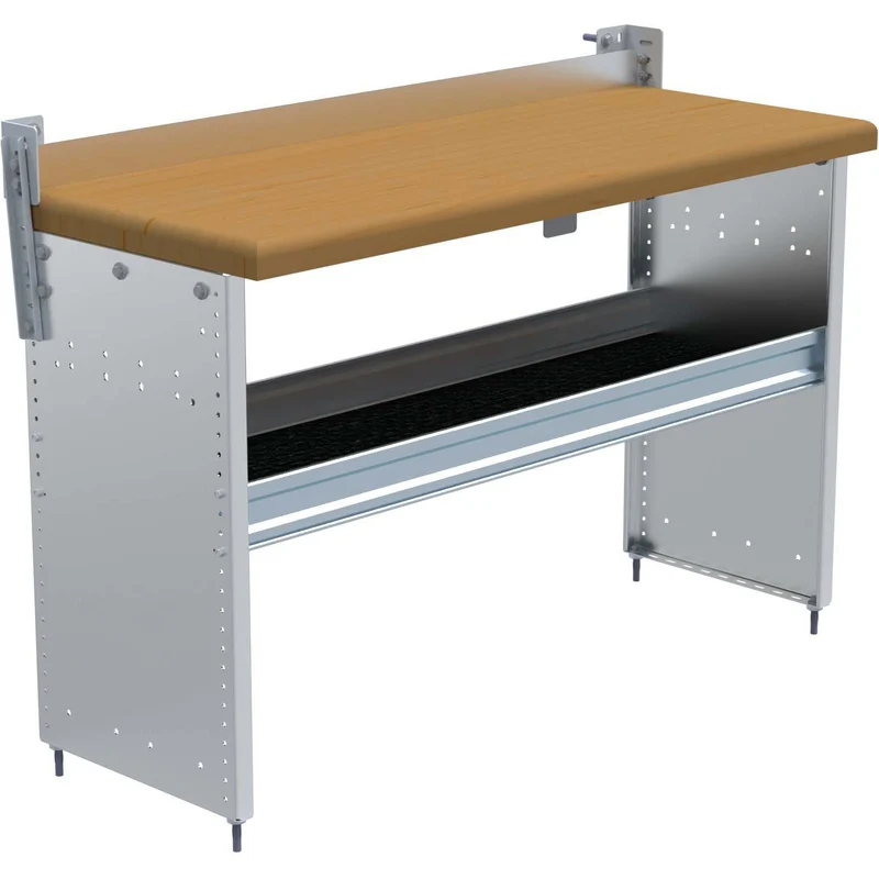 Ranger Design Workbench for Vans w/ Hardwood Top 18"x48"x32" - 1 Shelf Tray Model S2-WA48-1C