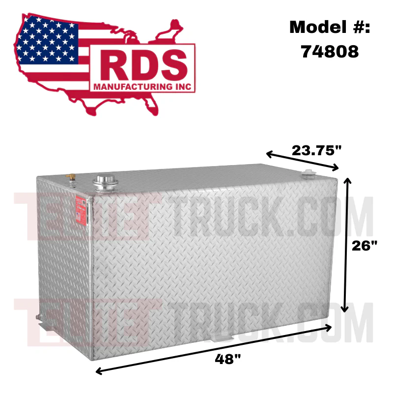 RDS 113 Gallon Rectangular Transfer Tank Bright Aluminum 48X23.75X26 Model # 74808 - Image 2