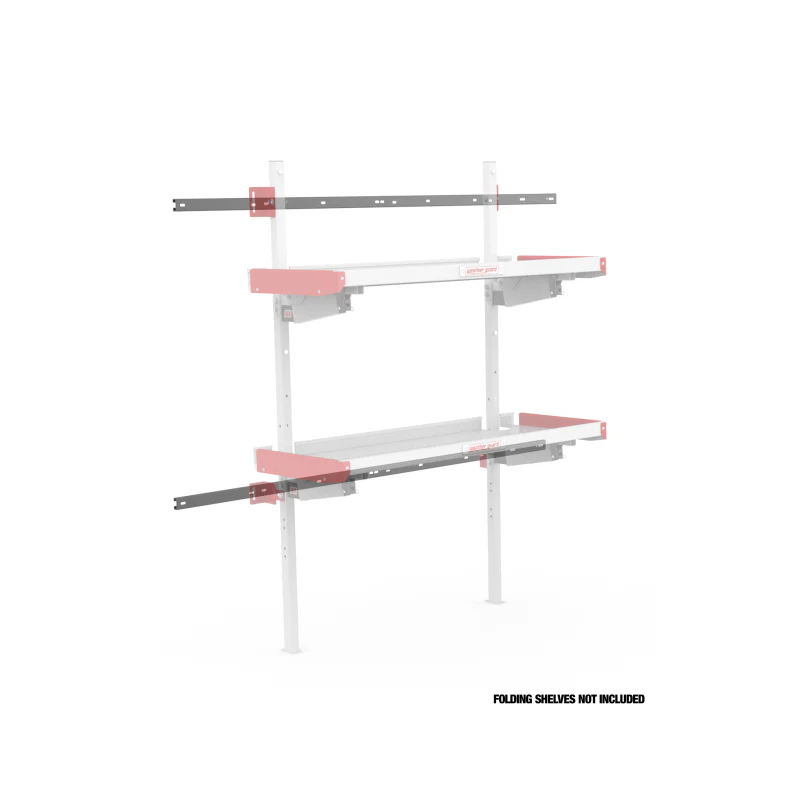 (REQUIRED)Weather Guard Folding Shelf Mounting Rails Mercedes-Benz Sprinter 170in Wheelbase Passenger and Driver Rear Model DRMS70RP - Image 2