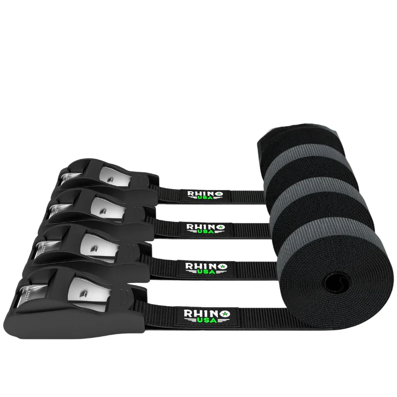 Rhino USA 1In X 12Ft Lashing Tie-Down Straps (4-Pack) Model LASHING-STRAP-4PK