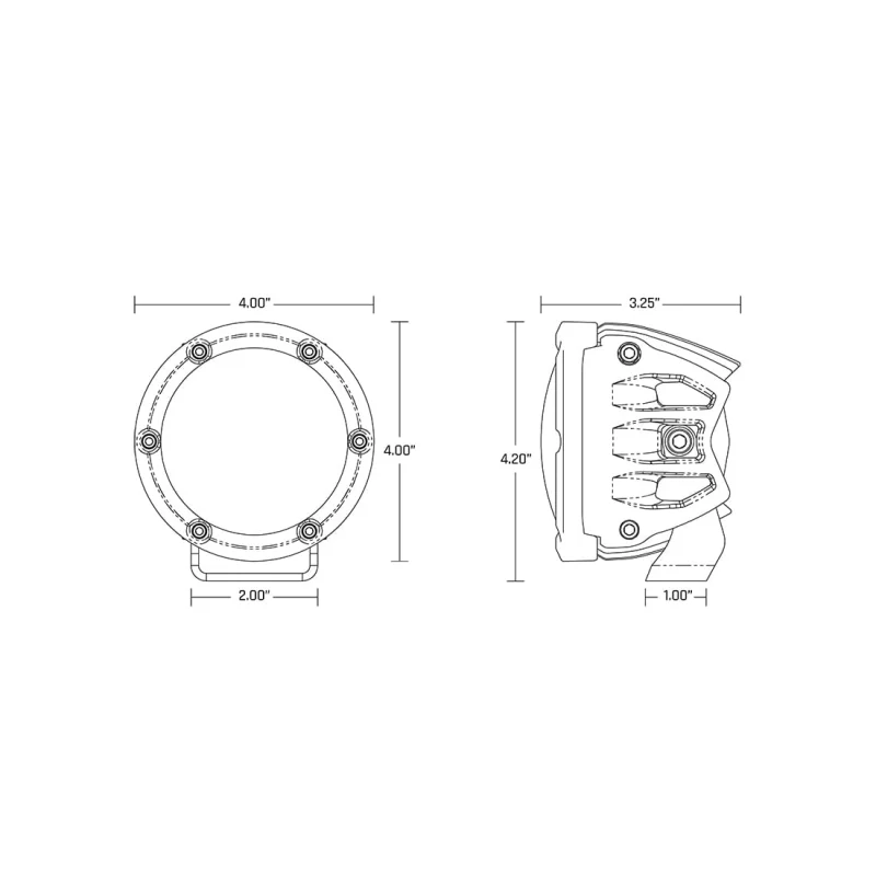 Rigid Industries 4 Inch 360-Series A-Pillar Lighting Kit Model 46807 - Image 3