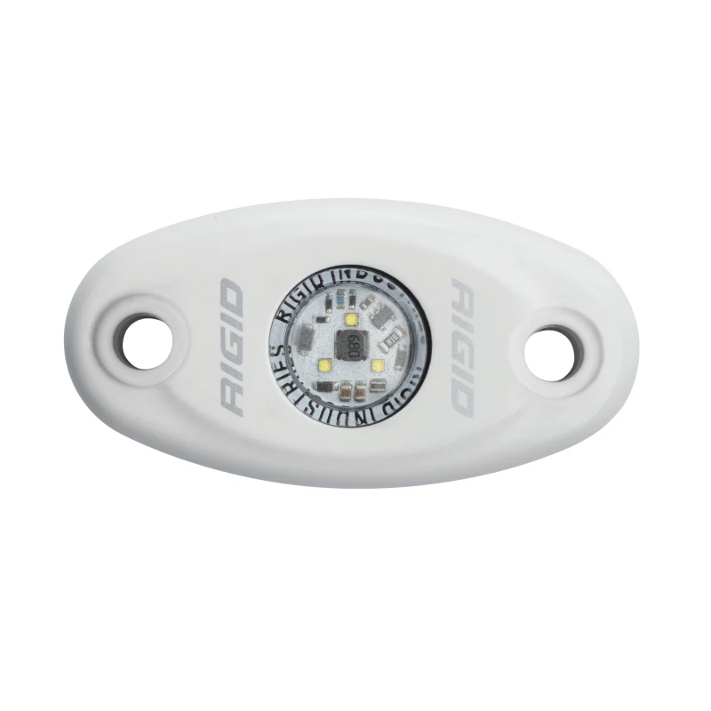Rigid Industries A-Series LED Light, Low Power, Cool White, White Housing, Single Model 480153 - Image 2