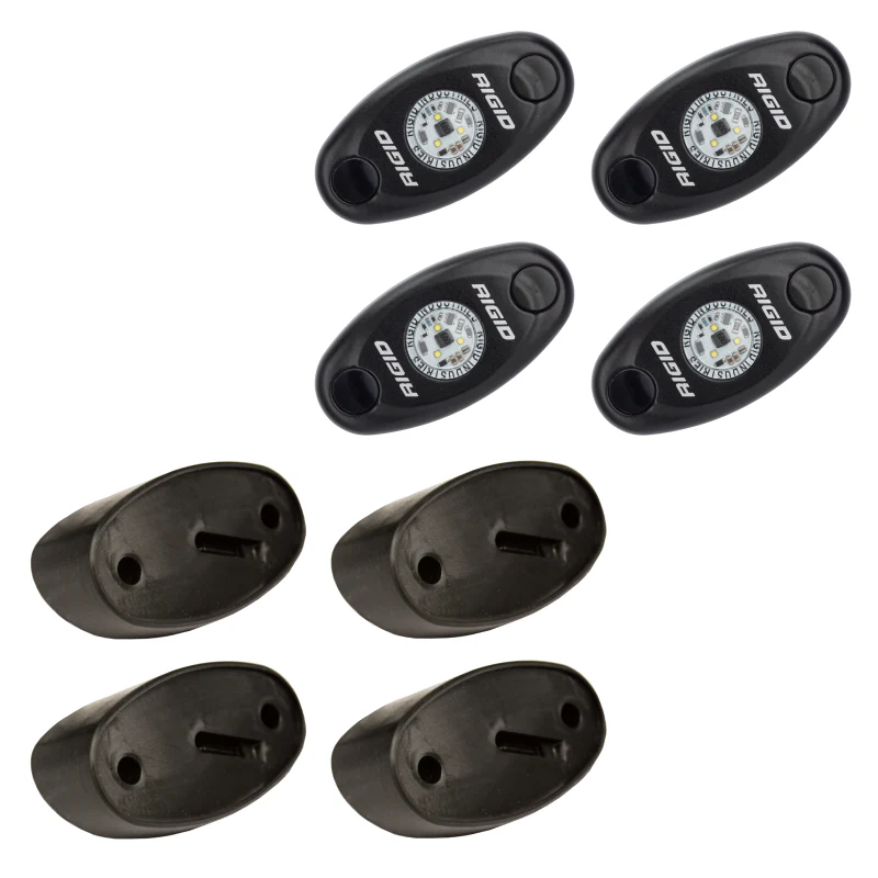 Rigid Industries A-Series LED Universal Rock Light Kit, High Power Red, Set Of 4 Model 400213 - Image 2
