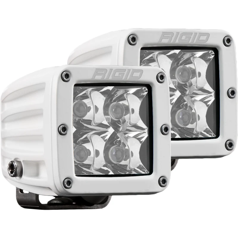Rigid Industries D-Series PRO LED Light, Spot Optic, Surface Mount, White Housing, Pair Model 602213 - Image 2