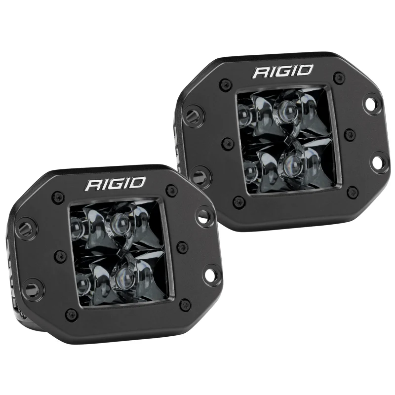 Rigid Industries D-Series PRO Midnight Edition, Spot Optic, Flush Mount, Pair Model 212213BLK