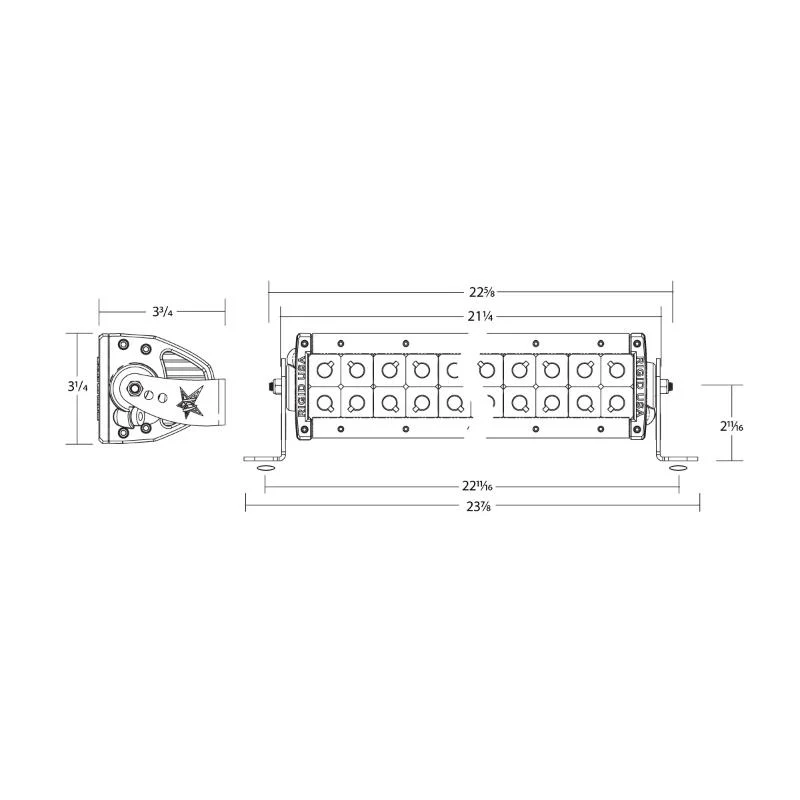 Rigid Industries E-Series Pro 20" Spot-Flood Light Bar 120313 - Image 2