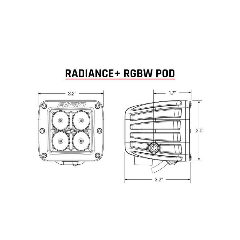 Rigid Industries Radiance+ Pod RGBW Model 202053 - Image 2