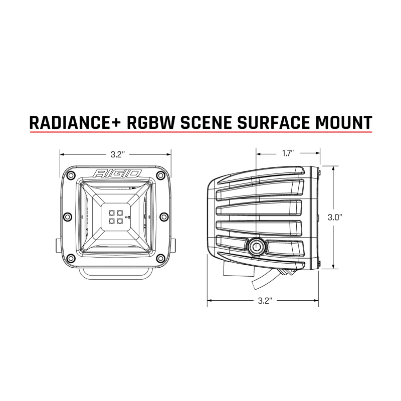 Rigid Industries Radiance+ Scene RGBW Surface Mount Model 682053 - Image 2