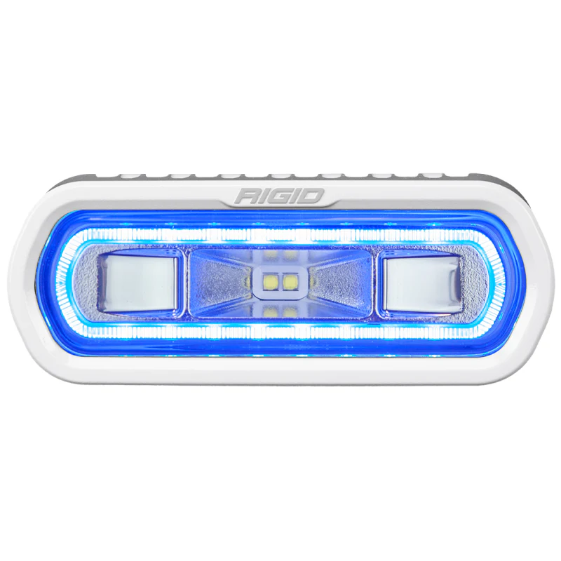 Rigid Industries SR-L Series Marine Spreader Pod, 2 Wire, Surface Mount, White W/Blue Halo Model 51101 - Image 2