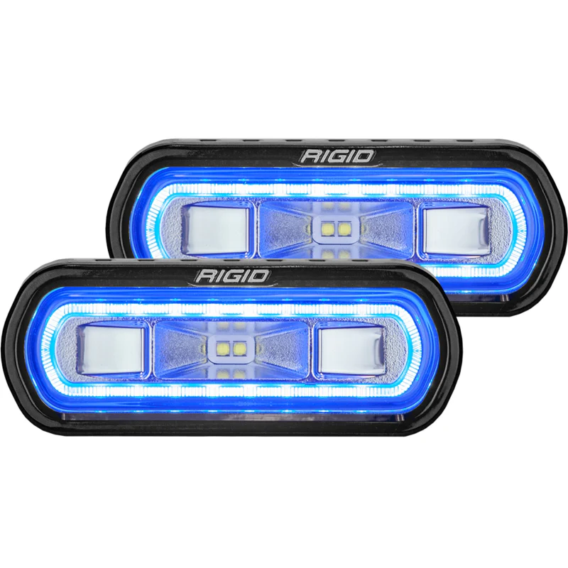 Rigid Industries SR-L Series Off-Road Spreader Pod, 3 Wire, Surface Mount, Blue Halo, Pair Model 53121