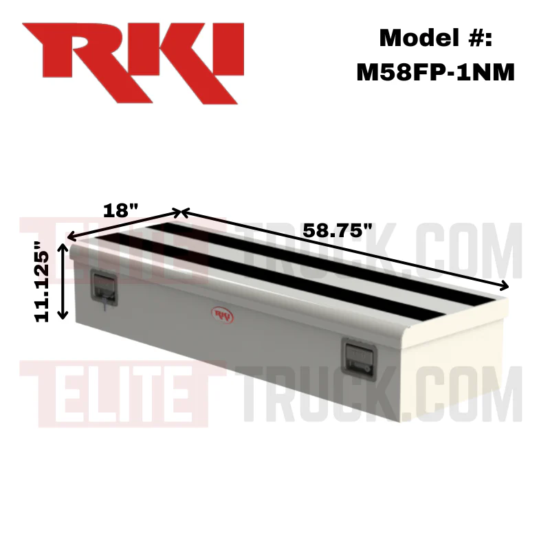 RKI M-Series Single Lid 58 3/4 Inch L x 18 Inch W x 11 1/8 Inch H Model M58FP-1NM - Image 2