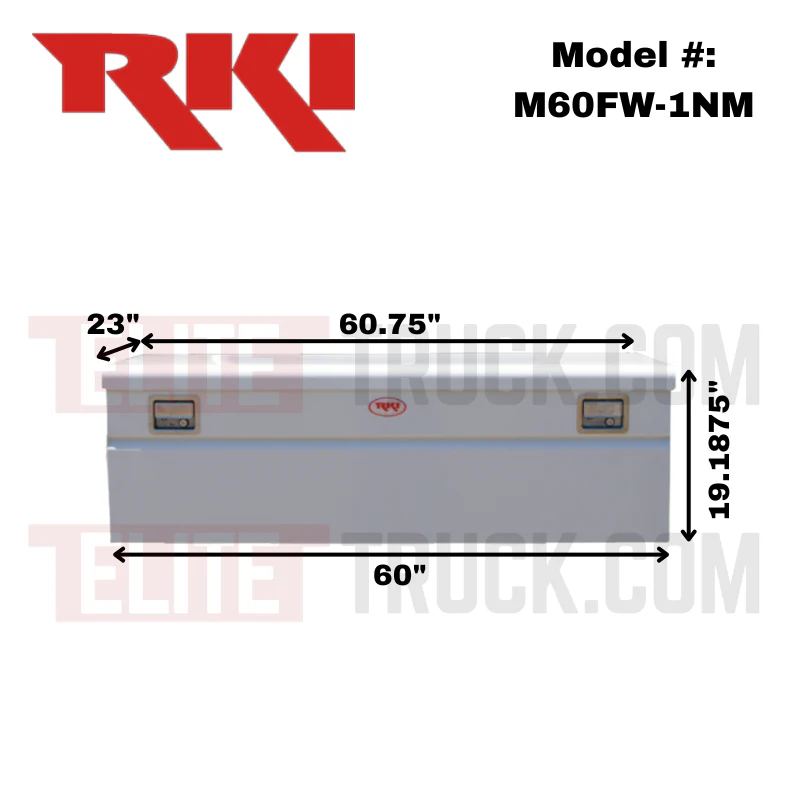 RKI M-Series Single Lid Chest 60 3/4"L x 23"W x 19 3/16"H Model M60FW-1NM - Image 2
