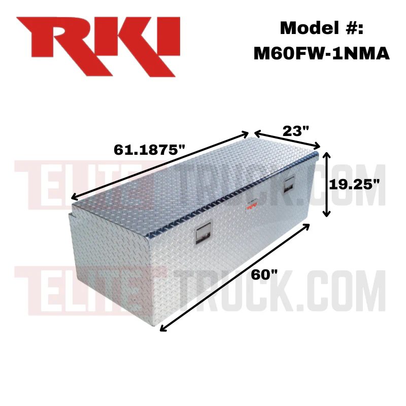 RKI M-Series Single Lid Chest 61 3/16"L x 23"W x 19 1/4"H Model M60FW-1NMA - Image 2