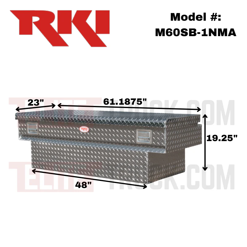RKI M-Series Single Lid Notched/T-Shaped Chest Box 61 3/16"L x 23"W x 19 1/4"H Model M60SB-1NMA - Image 2
