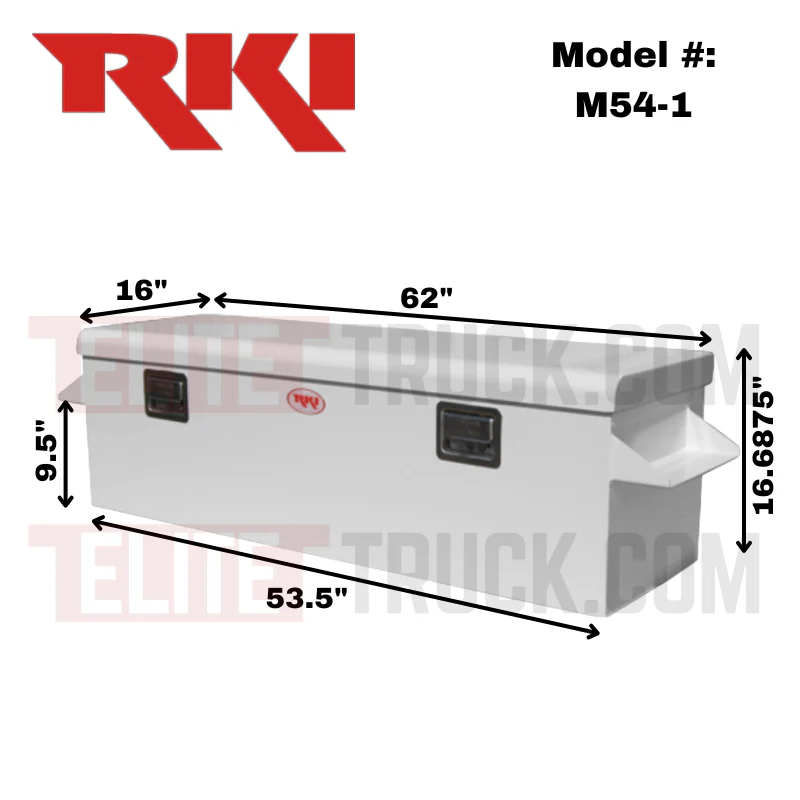 RKI M-Series Single Lid Standard Chest Style Crossbox 62"L x 16"W x 16 11/16"H Model M54-1 - Image 2