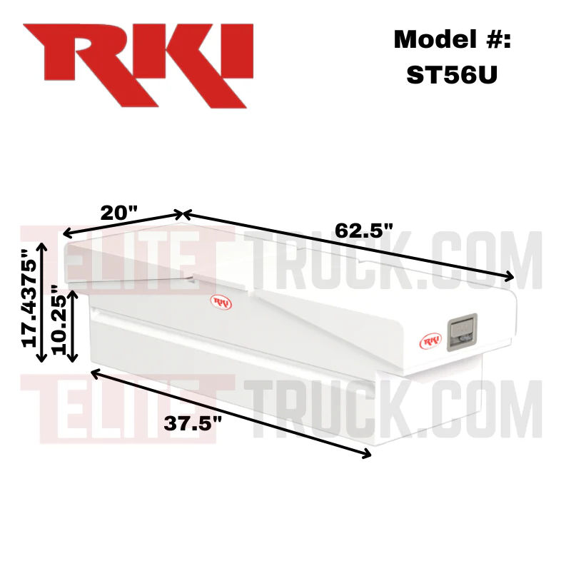 RKI ST Series Standard Profile Double Lid Crossbox  62 1/2"L x 20"W x 17 7/16"H Model ST56U - Image 2