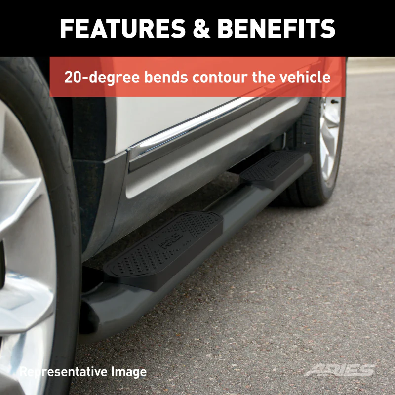 ARIES 4" Black Steel Oval Side Bars, Select Ford Bronco 4-Door Model S224050 - Image 7