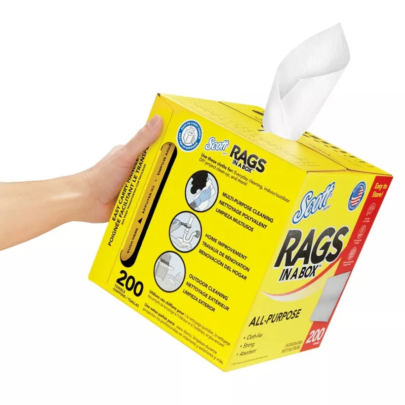 Scott Shop Towels Original Pop-Up Dispenser Box - Yellow Model 75260 - Image 2