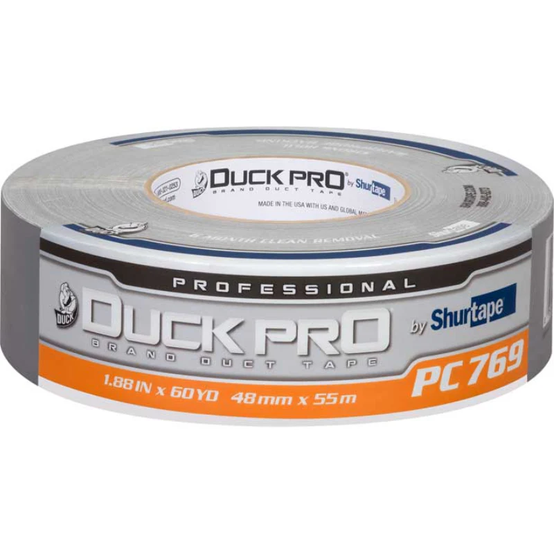 Shurtape Technologies LLC Duck Pro By Shurtape PC 769 Prof Grade Clean Removal Duct Tape Silver 1-7/8 in X 60 yds QTY of 24 Model 105458