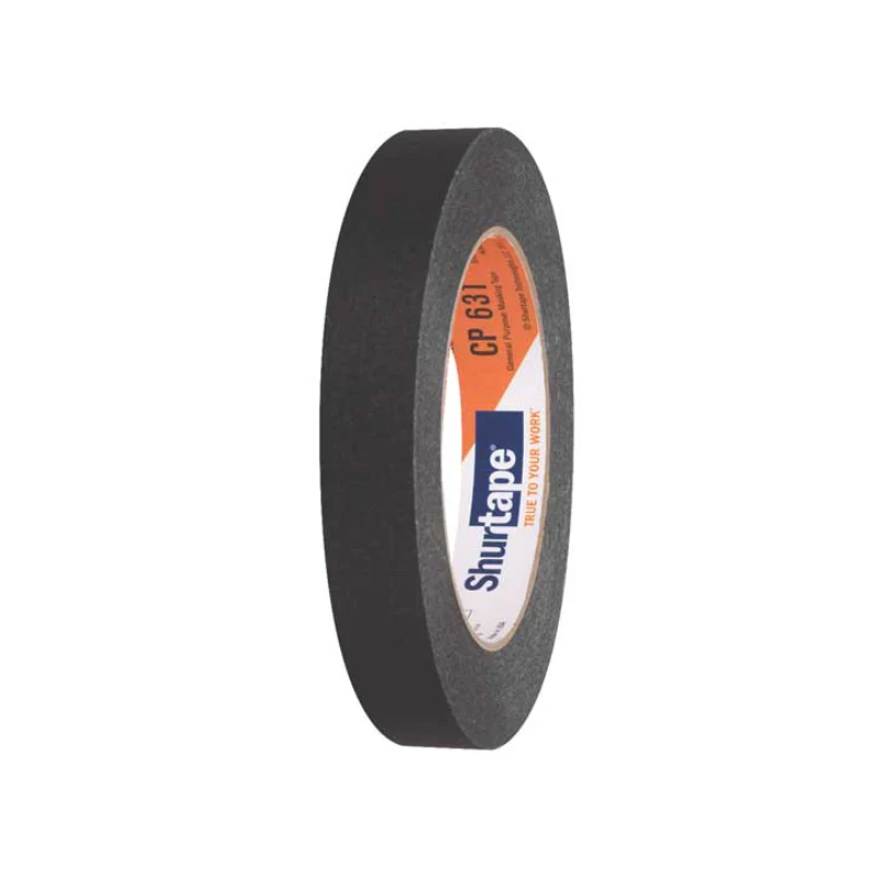 Shurtape Technologies LLC Shurtape Cp 631 General Purpose Grade, Med-High Adhesion Masking Tape Black 23/32 In X 60 yds QTY of 48 Model 171918