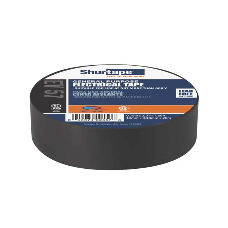 Shurtape Technologies LLC Shurtape Ev 57 Black Gen Purpose Grade, Ul Listed, Black Electrical Tape Black 3/4 In X 20 yds QTY of 100 Model 200782 - Image 2