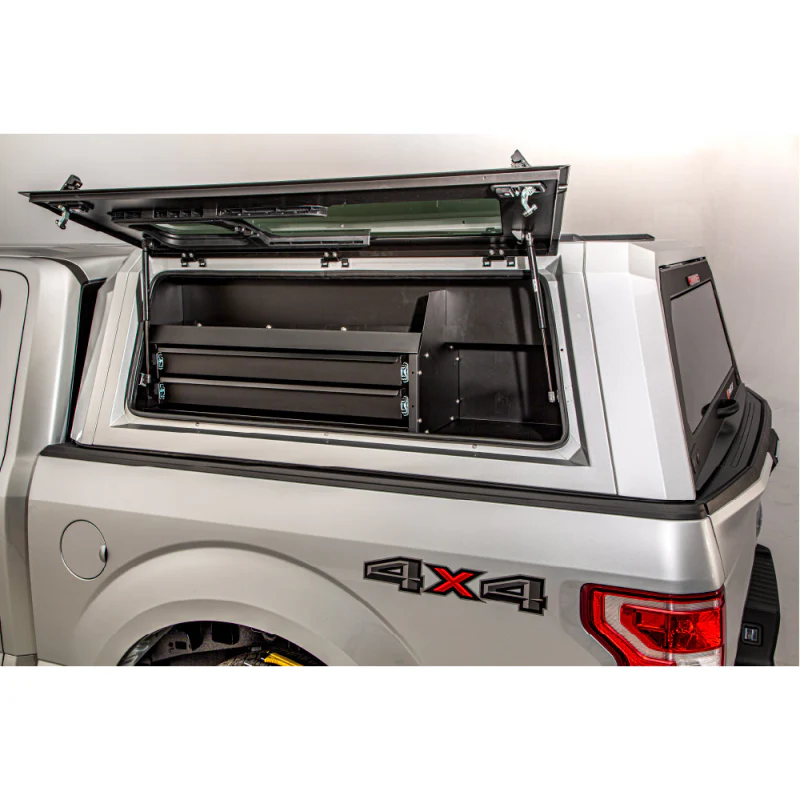 SmartCap Matte Black Truck Bed Cap Drawer-Bin Full-Size for Left Side Mount Fits All Caps w/ Horizontal Locks Model SA0501 - Image 2