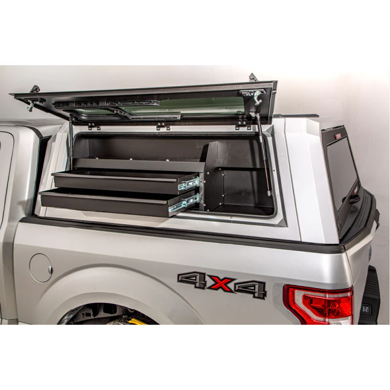 SmartCap Matte Black Truck Bed Cap Drawer-Bin Full-Size for Left Side Mount Fits All Caps w/ Horizontal Locks Model SA0501 - Image 3