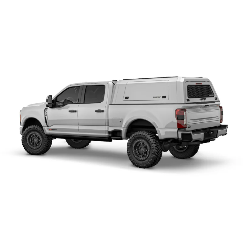 SmartCap OEM White Truck Bed Cap EVOc Commercial Series w/ Horizontal Locks Model EC0321-WH
