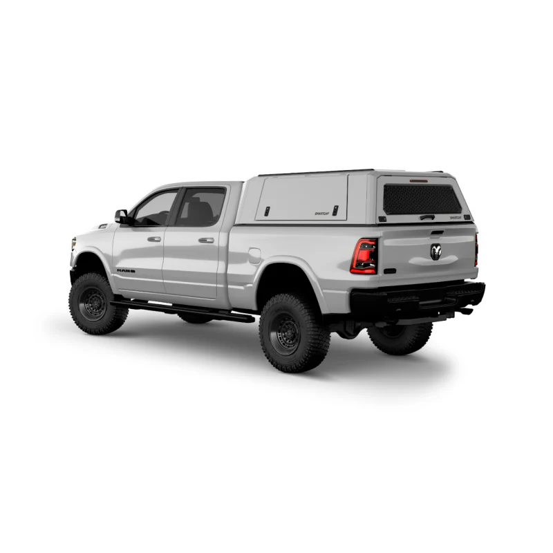 SmartCap OEM White Truck Bed Cap EVOc Commercial Series w/ Horizontal Locks Model EC1001-WH