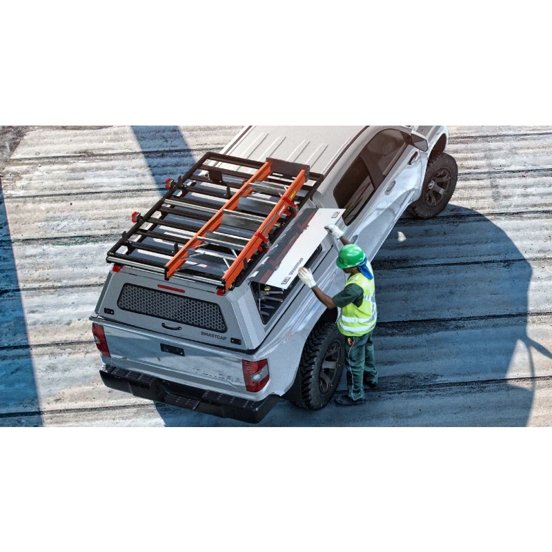 SmartCap OEM White Truck Bed Cap EVOc Commercial Series w/ Vertical Locks Model EC1313-WH - Image 5