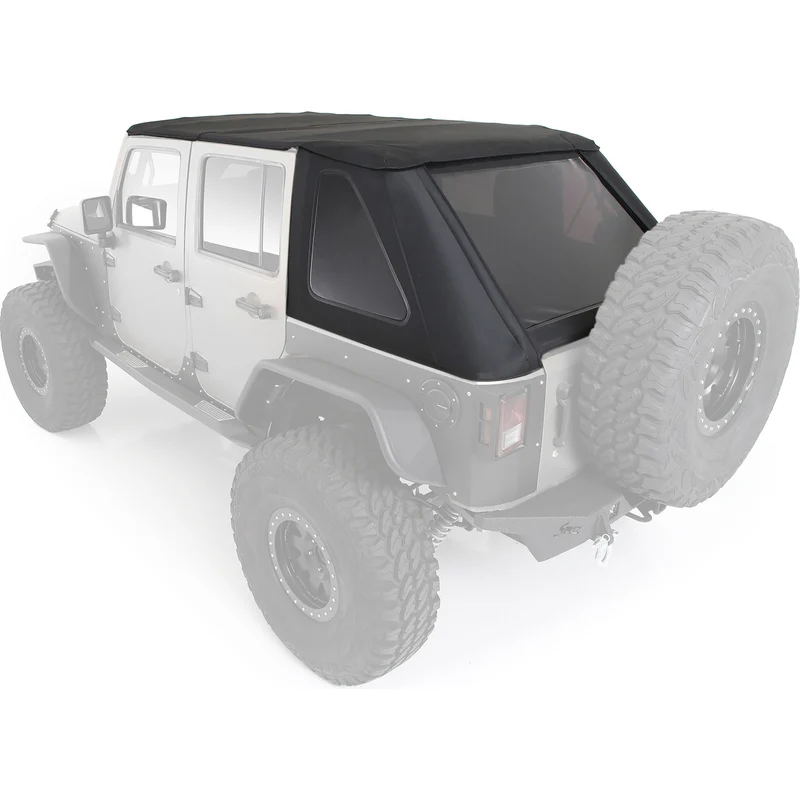 Smittybilt Bowless Combo Top Kit w/ Tinted Windows - Black Diamond (07-18 JK) Model 9073135K - Image 2