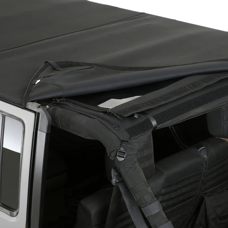 Smittybilt Bowless Combo Top Kit w/ Tinted Windows - Black Diamond (07-18 JKU) Model 9083135K - Image 10