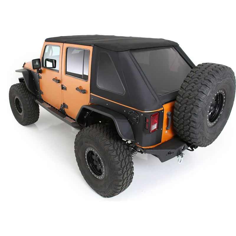 Smittybilt Bowless Premium Combo Top Kit w/ Tinted Windows - Black Diamond (07-18 JKU) Model 9087135K