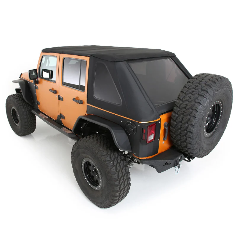 Smittybilt Bowless Premium Combo Top w/ Tinted Windows - Black Diamond (07-18 JKU) Model 9087235