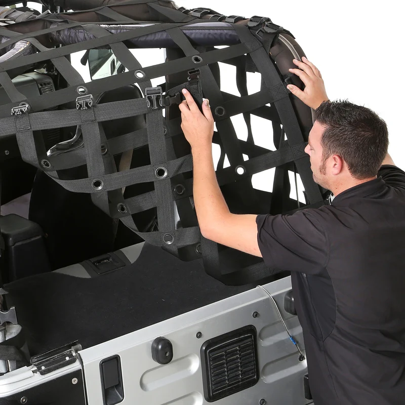 Smittybilt C-RES2 HD Cargo Restraint System - 2" Black Diamond Web (97-06 TJ) Model 561135 - Image 2