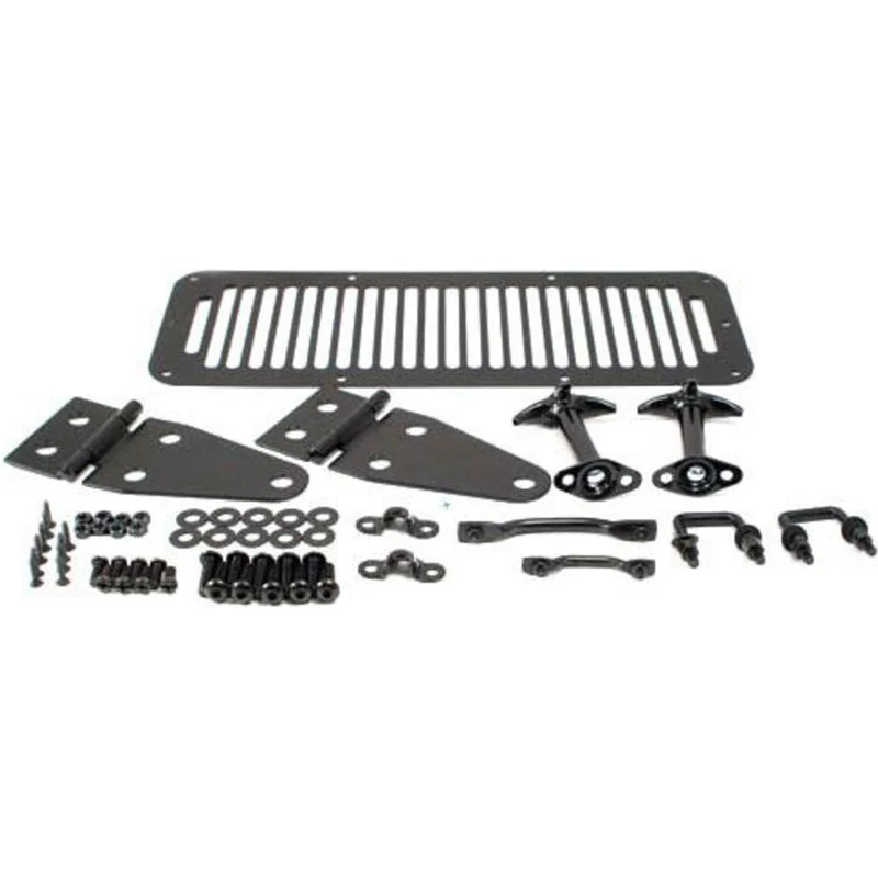 Smittybilt Complete Hood Kit - Black (76-95 CJ/YJ) Model 7699