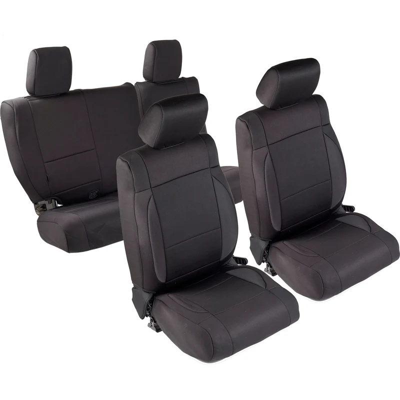 Smittybilt Neoprene Seat Cover Set Front/Rear – Black (2007 JKU) Model 471801