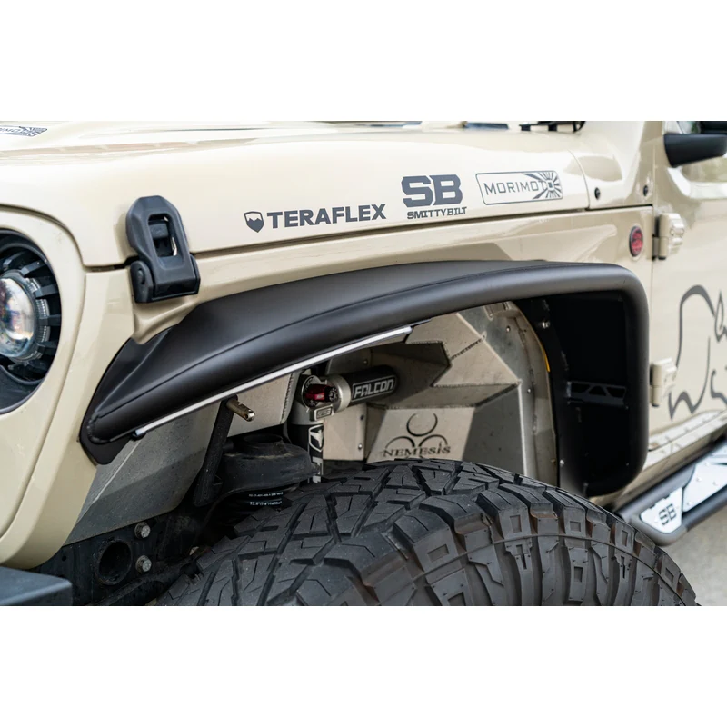 Smittybilt XRC Front Tube Fender Pair - Textured Black (18+ JL/JT) Model 77852 - Image 12