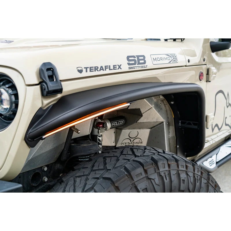 Smittybilt XRC Front Tube Fender Pair - Textured Black (18+ JL/JT) Model 77852 - Image 4