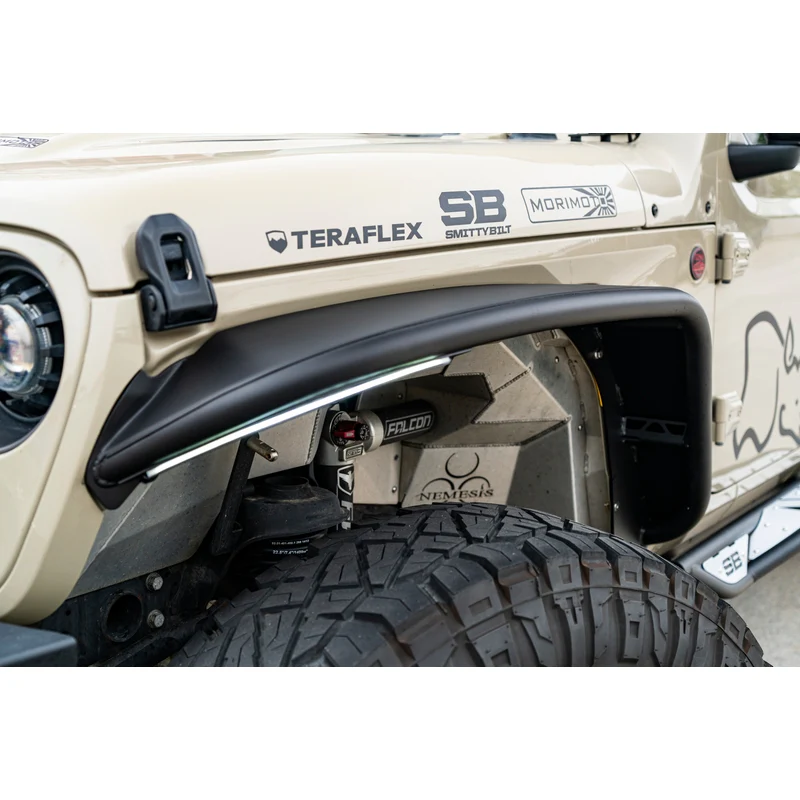 Smittybilt XRC Front Tube Fender Pair - Textured Black (18+ JL/JT) Model 77852 - Image 6