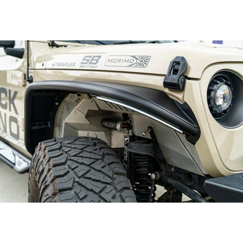 Smittybilt XRC Front Tube Fender Pair - Textured Black (18+ JL/JT) Model 77852 - Image 7