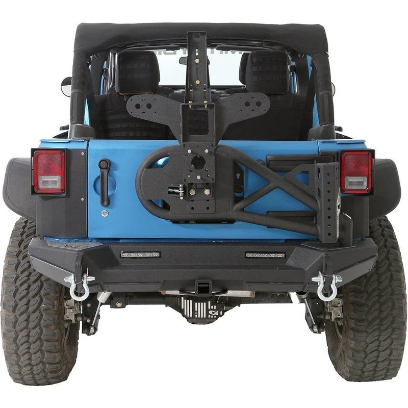 Smittybilt XRC Gen 2 Bolt-On Tire Carrier - Textured Black (07-18 JK/JKU) Model 76857 - Image 4