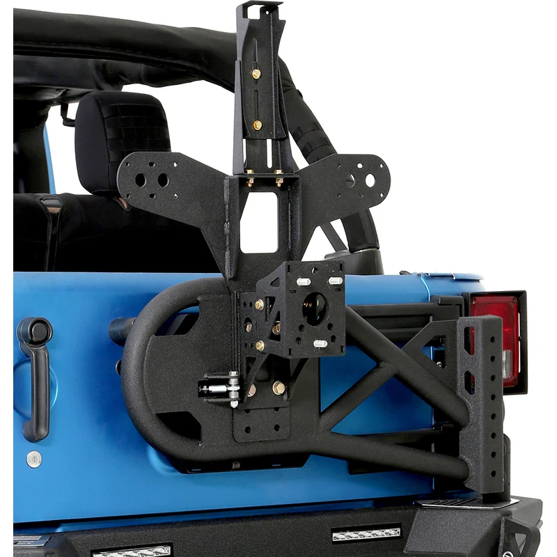 Smittybilt XRC Gen 2 Bolt-On Tire Carrier - Textured Black (07-18 JK/JKU) Model 76857 - Image 9