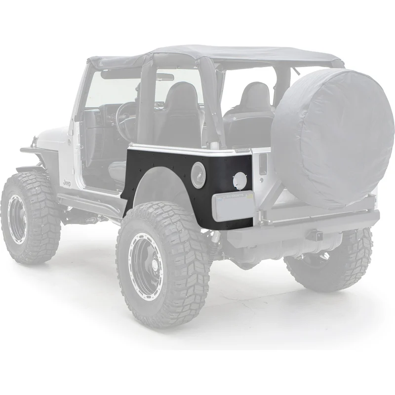 Smittybilt XRC Rear Corner Guards - Textured Black (97-06 TJ) Model 76874