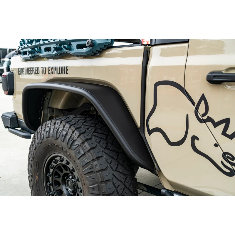 Smittybilt XRC Rear Tube Fender Pair - Textured Black (20+ JT) Model 77854 - Image 3