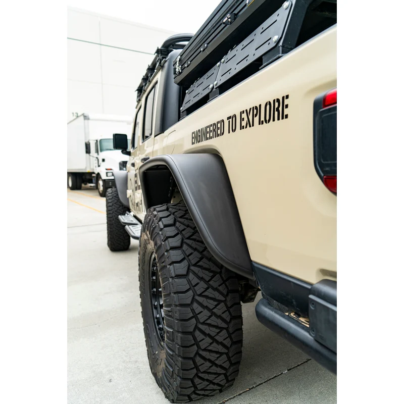 Smittybilt XRC Rear Tube Fender Pair - Textured Black (20+ JT) Model 77854 - Image 4