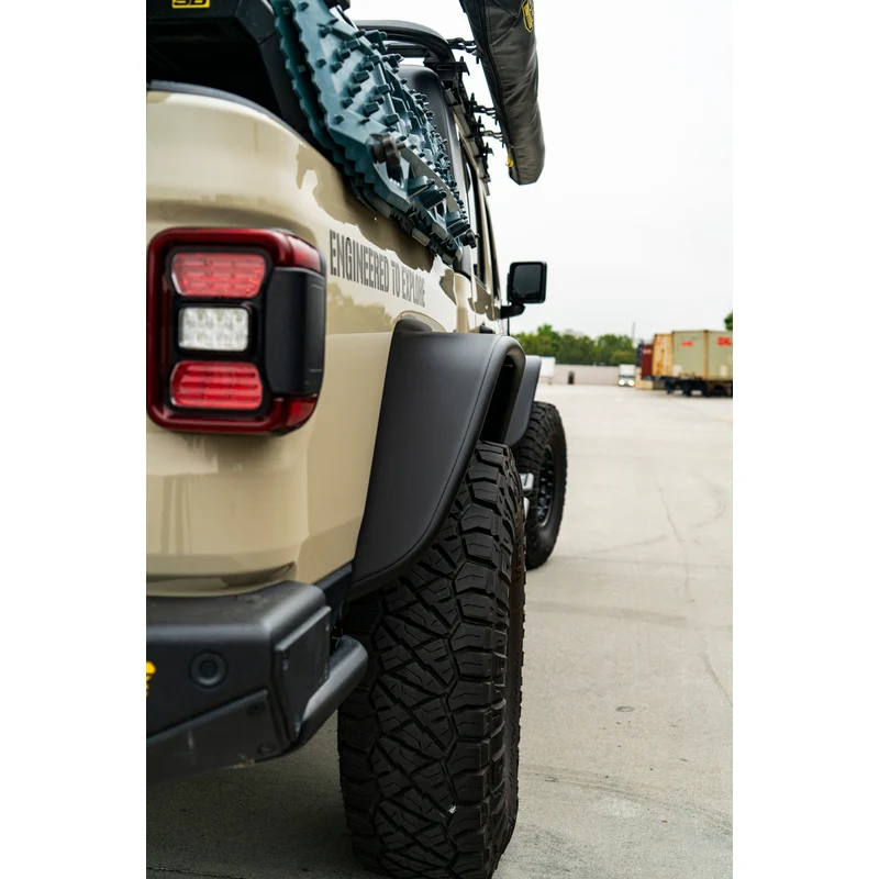 Smittybilt XRC Rear Tube Fender Pair - Textured Black (20+ JT) Model 77854 - Image 8