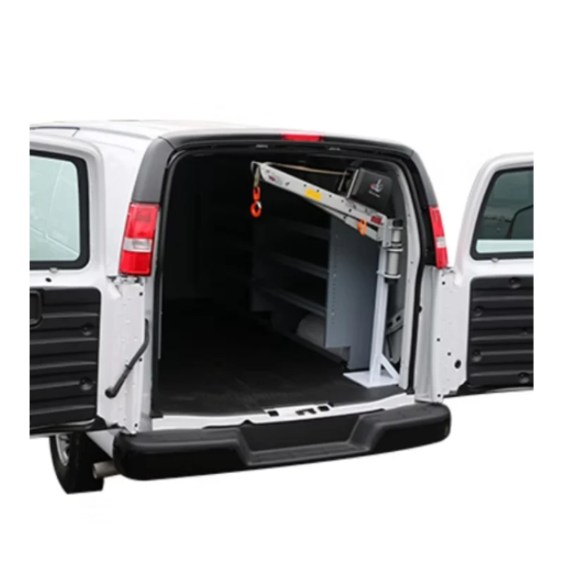SpitzLift GM Van Rear Door Fold Down 650 lb. 12V Crane Package Model Option-1-GM