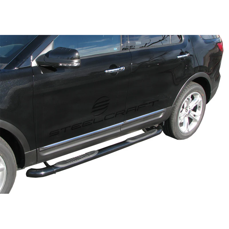 Steelcraft 3in. Round Black Step Nerf Bars Model 213900